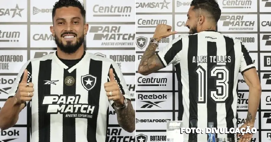 Alex Telles é apresentado com a 13 no Botafogo e revela ambição de retorno