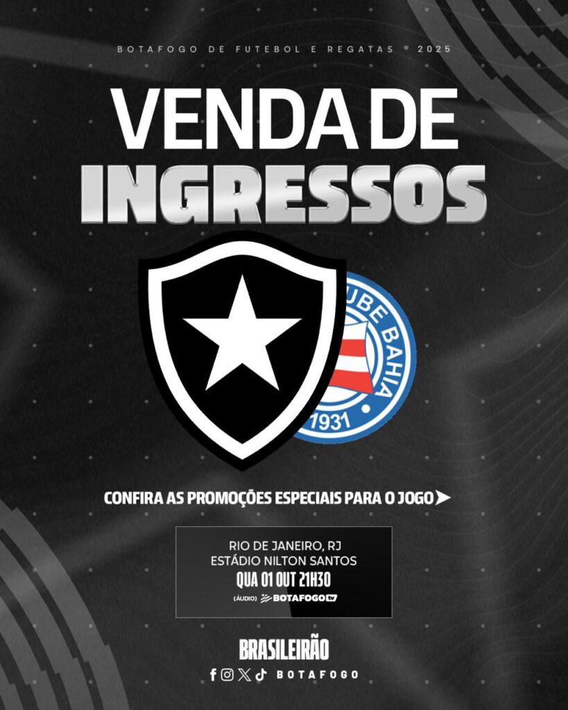 Estádio Nilton Santos com ingressos à venda para Botafogo x Bahia